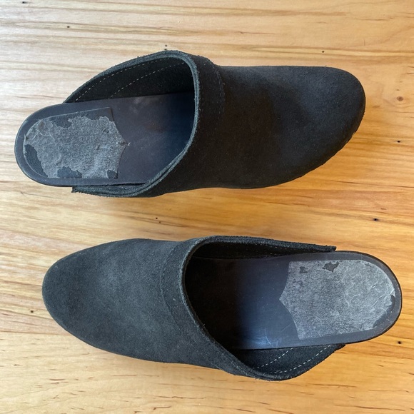 Sven Swedish black suede clogs EU 39/US 8-8.5 - Picture 3 of 4